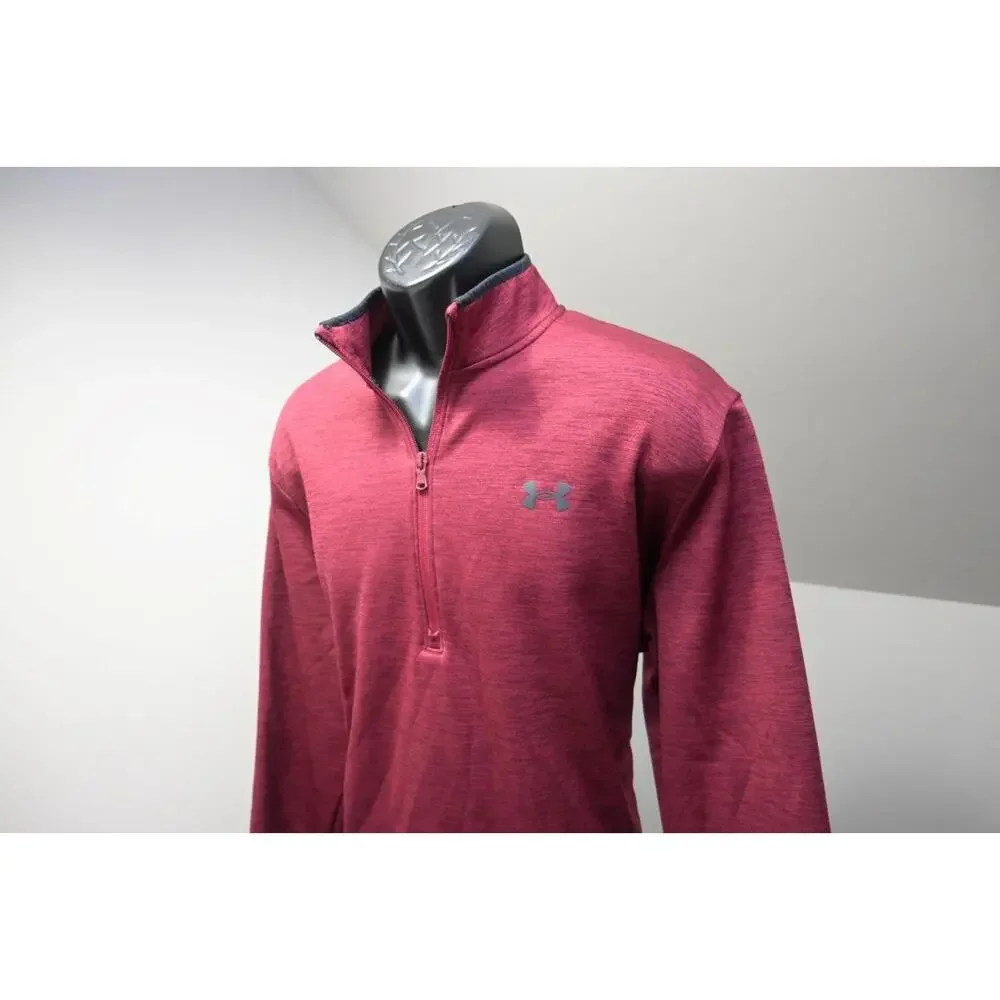 Under Armour 1/4 Zip Golf Jacket Fleece Loose Athletic Dark‎ Red Mens Size Large